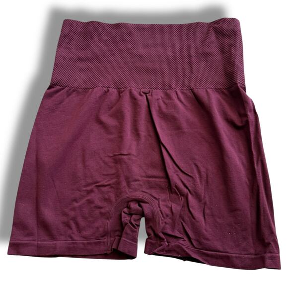 Zenana Outfitters Burgundy Shapewear Shorts Bottoms 1X 2X Plus Size - Picture 1 of 6
